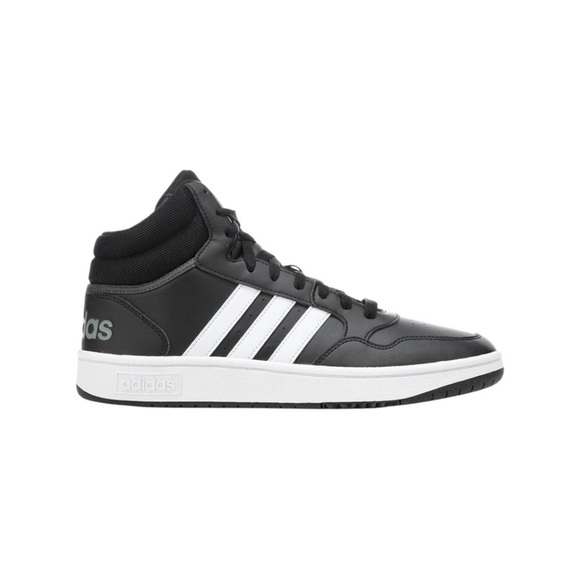 NEW Adidas Men's Hoops 3.0 Mid Top Basketball Shoe Black/White/Grey 11.5